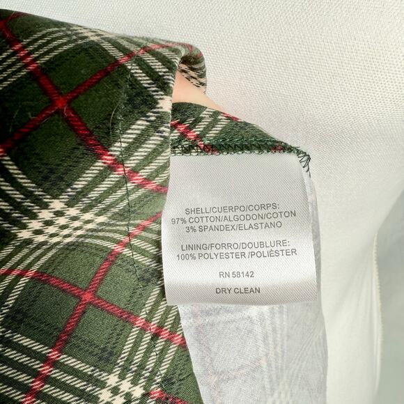 NWT Gal Meets Glam Dress Tartan Plaid Green Red Traditional Christmas Small 6 - Picture 9 of 11